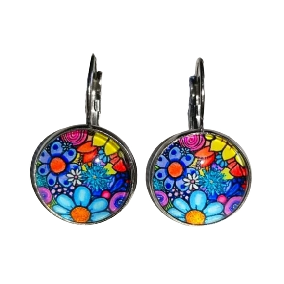 Handcrafted Floral Earrings - Picture 1 of 4